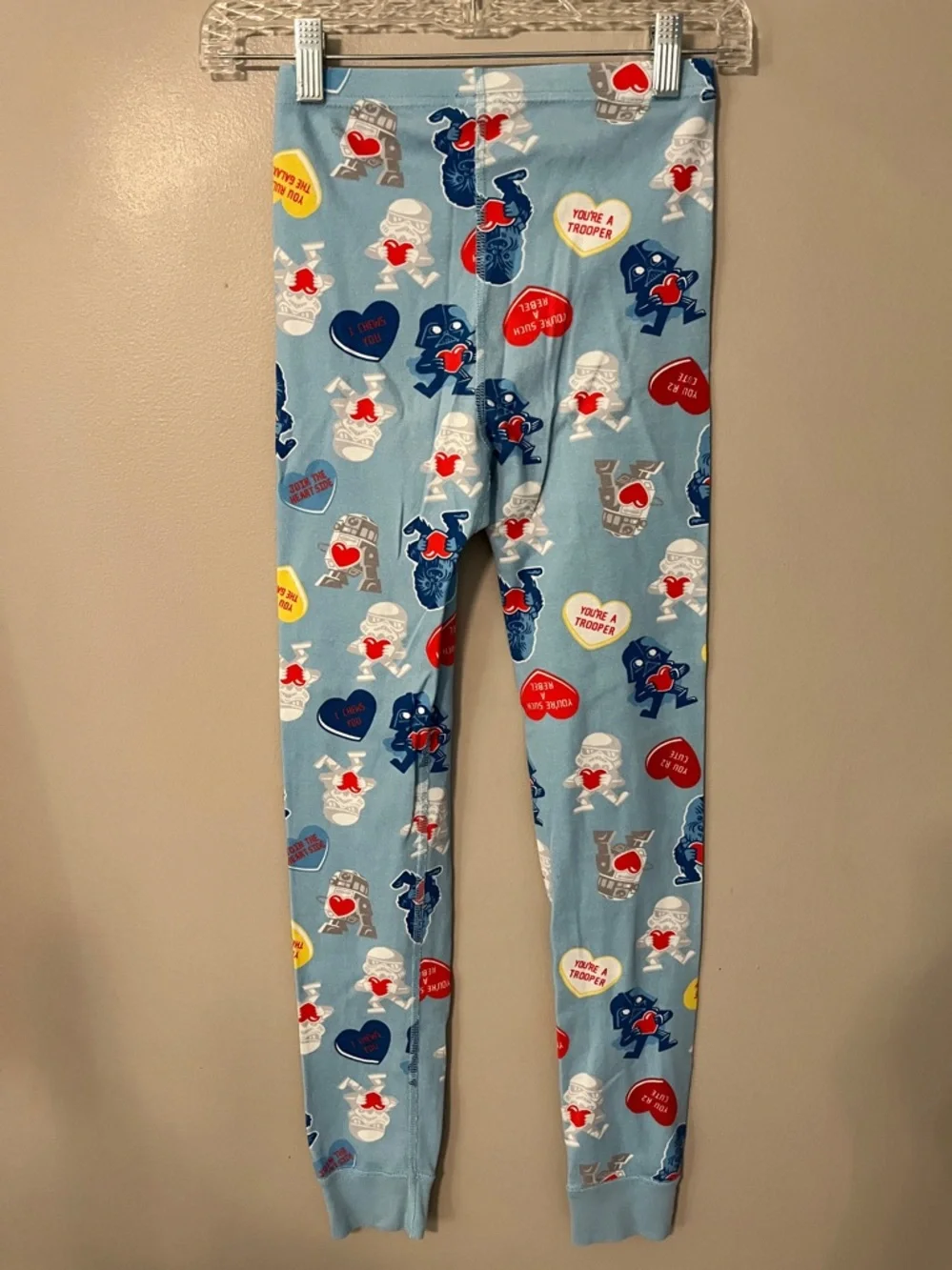 Hanna Andersson Star Wars Pajama Long John Set Blue Valentine's Size 10